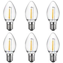 Lâmpadas noturnas LED Meconard C7 0,6 W, pacote com 6 unidades, branco quente
