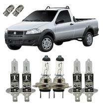 Lâmpadas Originais 3200K Fiat Strada G1 G2 G3 Completo + T10