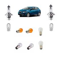 Lâmpadas P/ Lanterna Traseira Seta Ré E Freio + T10 E Lâmpadas H4 Farol Alto Baixo Gm Onix 2013 Á 2020