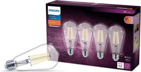 Lâmpadas Philips LED 8W (75W) ST19 Vintage Edison, pacote com 4