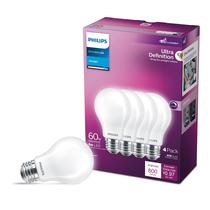 Lâmpadas Philips LED A19 8W (60W) 5000K 800lm, pacote com 4