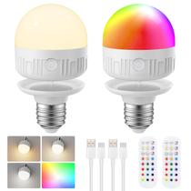 Lâmpadas recarregáveis LGMCF com controle remoto (E26RGB, 2)