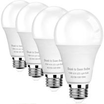 Lâmpadas SETEN Dusk to Dawn 10W A19 LED 2700K 1100lm, pacote com 4