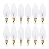 Lâmpadas Simba Lighting Candelabra Torpedo Clear B10 CTC 25W E12 Base (pacote com 12) Lâmpadas Simba Lighting Candelabra Torpedo Clear B10 CTC 25W E12 Base (pacote com 12)