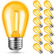 Lâmpadas String JAHEKS, pacote com 12 lâmpadas LED laranja E26 1W Lâmpadas String JAHEKS, pacote com 12 lâmpadas LED laranja E26 1W