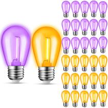 Lâmpadas String JAHEKS S14 LED 1W E26, pacote com 30, laranja, roxo Lâmpadas String JAHEKS S14 LED 1W E26, pacote com 30, laranja, roxo