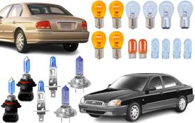 Lampadas super branca e lanternas hyundai sonata 2002 a 2008