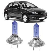 Lampadas super branca farol alto peugeot 206 farol duplo