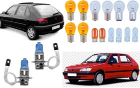 Lampadas super branca farol lanterna peugeot 306 1997 a 2001
