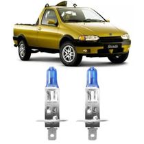 Lampadas super branca farol milha fiat strada 1999 2000 2001