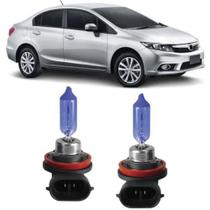 Lampadas super branca farol milha honda new civic 2015