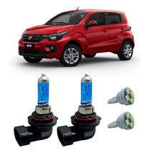 Lâmpadas Super Branca H8 12V 35W 4300K Fiat Mobi + Pingo T10