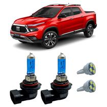 Lâmpadas Super Branca H8 12V 35W 4300K Fiat Toro + Pingo T10