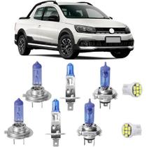 Lâmpadas super branca vw saveiro cross g7 h7 h1 h4