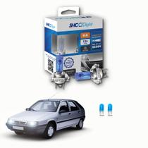 Lâmpadas Super Brancas Farol Citroën ZX H4 8500k + W5W - SHOCKLIGHT