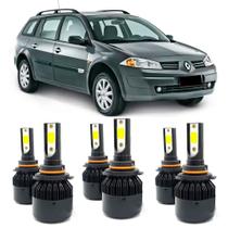 Lampadas Super Led 8000k Farol Baixo Alto Milha Megane