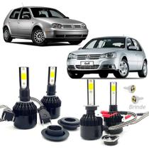 Lâmpadas Super Led 8000k Farol Baixo H1 E Alto H7 Golf 1999 À 2013