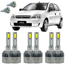 Lâmpadas Super Led Corsa 02/12 Foco Duplo Kit Farol E Milha