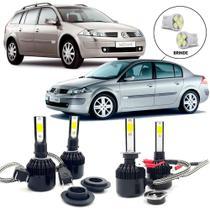 Lampadas Super Led Farol Baixo Alto Megane Grand Tour 8000k