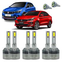 Lâmpadas Super Led Fiat Argo E Cronos Kit Farol E Milha C6