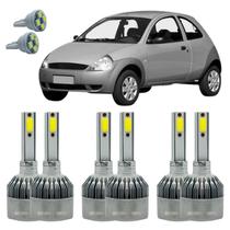 Lâmpadas Super Led Ford Ka 1997 A 2007 Kit Farol E Milha C6
