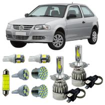 Lâmpadas Super Led H4 Farol Alto Baixo VW Gol G2 G3 G4 Focos Simples Leds Placa Teto Ré Farolete