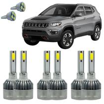 Lâmpadas Super Led Jeep Compass 2008 Em Diante Kit Completo