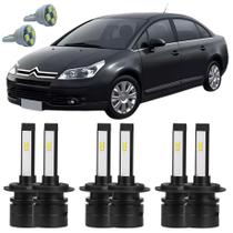 Lâmpadas Ultra Led Alto Baixo Milha Citroën C4 Pallas + T10