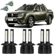 Lâmpadas Ultra Led Alto Baixo Milha Duster Oroch + Pingo T10