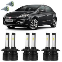 Lâmpadas Ultra Led Alto Baixo Milha Fiat Bravo + Pingo T10
