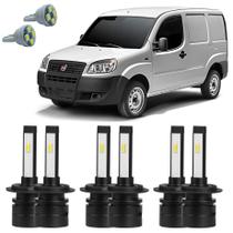 Lâmpadas Ultra Led Alto Baixo Milha Fiat Doblo + Pingo T10