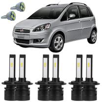 Lâmpadas Ultra Led Alto Baixo Milha Fiat Idea + Pingo T10