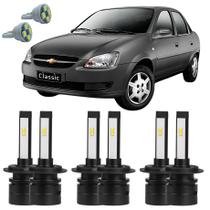 Lâmpadas Ultra Led Alto Baixo Milha GM Corsa 02/12 + T10