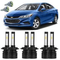 Lâmpadas Ultra Led Alto Baixo Milha GM Cruze LTZ + Pingo T10