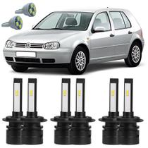 Lâmpadas Ultra Led Alto Baixo Milha VW Golf IV 1999 A 2006 Lâmpadas Ultra Led Alto Baixo Milha VW Golf IV 1999 A 2006