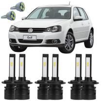 Lâmpadas Ultra Led Alto Baixo Milha VW Golf V 2007 A 2013 Lâmpadas Ultra Led Alto Baixo Milha VW Golf V 2007 A 2013