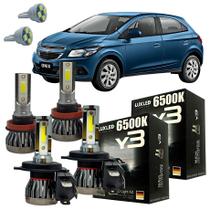 Lâmpadas Ultra Led Chevrolet Onix Alto Baixo Milha T10 Led