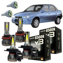 Lâmpadas Ultra Led GM Corsa Classic Alto Baixo Milha T10 Led