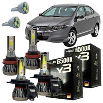 Lâmpadas Ultra Led Honda City 2009 A 2014 Alto Baixo Milha