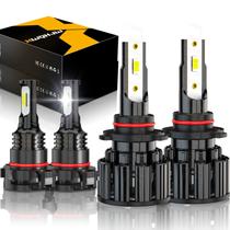 Lâmpadas XWQHJW 9012 de feixe alto/baixo e 5202 faróis de neblina, pacote com 4