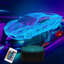 Lámpara 3D Coche Attivolife, Luz LED con Control Remoto y 16 Colores Cambiantes Lámpara 3D Coche Attivolife, Luz LED con Control Remoto y 16 Colores Cambiantes