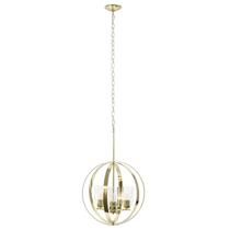Lámpara Colgante Elegant Designs PT1021-GLD Esfera Dorada de 46 cm con 3 Luces