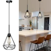 Lámpara Colgante Maliralt Ajustable con Pantalla de Metal Negra en Forma de Diamante Lámpara Colgante Maliralt Ajustable con Pantalla de Metal Negra en Forma de Diamante