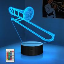 Lámpara CoolGift Mart Trompeta 3D LED de Noche 16 Colores Lámpara CoolGift Mart Trompeta 3D LED de Noche 16 Colores