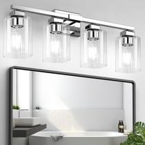Lámpara de baño BesLowe de 4 luces en cromo para tocador Lámpara de baño BesLowe de 4 luces en cromo para tocador