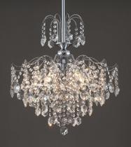Lámpara de Cristal Moderna de Cromo Q&S con 6 Luces