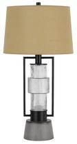 Lámpara de Mesa Cal Vallda 100W con Luz Nocturna LED de 3 Posiciones Metal y Vidrio