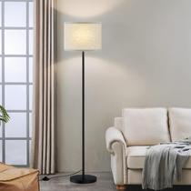 Lámpara de Pie Ambimall 152 cm Pantalla Beige Poste Negro