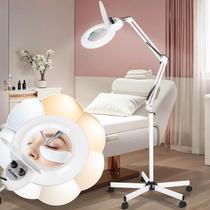 Lámpara de Pie con Lupa KUVRS 10X, 2200 Lúmenes LED