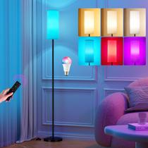 Lámpara de Piso Ambimall 163 cm RGB con Control Remoto y Bombilla Inteligente de 9W